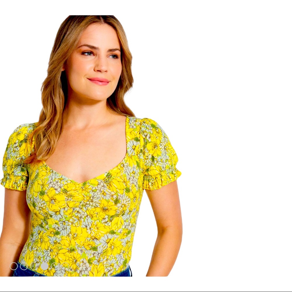 NWOT ModCloth Women’s 70’s floral Bodysuit 2X